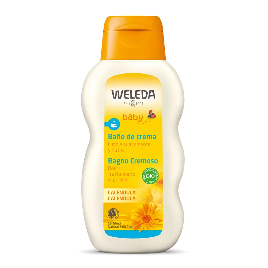 Weleda Baby Bagno Cremoso Calendula 200ml 3 Weleda Baby Bagno Cremoso Calendula 200ml