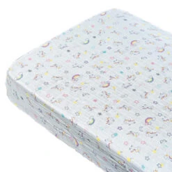 Set Coprimaterasso Per Lettino Unicorni I Coccolosi (2 Pezzi)
