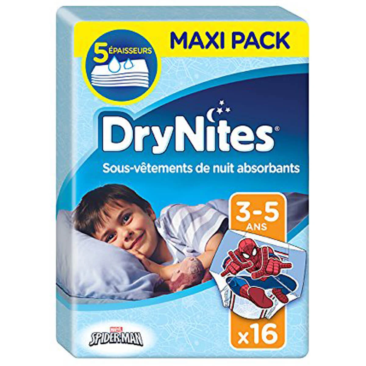 HUGGIES Mutandine DryNites Maxi Pack Confezione Da 16 Pezzi Boy (3-5 Anni) 16-23 Kg 3 HUGGIES Mutandine DryNites Maxi Pack Confezione Da 16 Pezzi Boy (3-5 Anni) 16-23 Kg