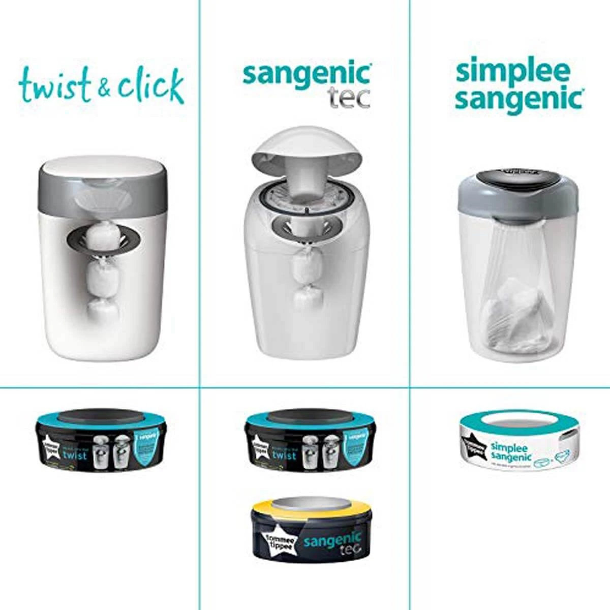 Tommee Tippee Ricariche Twist & Click X6 4 Tommee Tippee Ricariche Twist & Click X6 - immagine 2