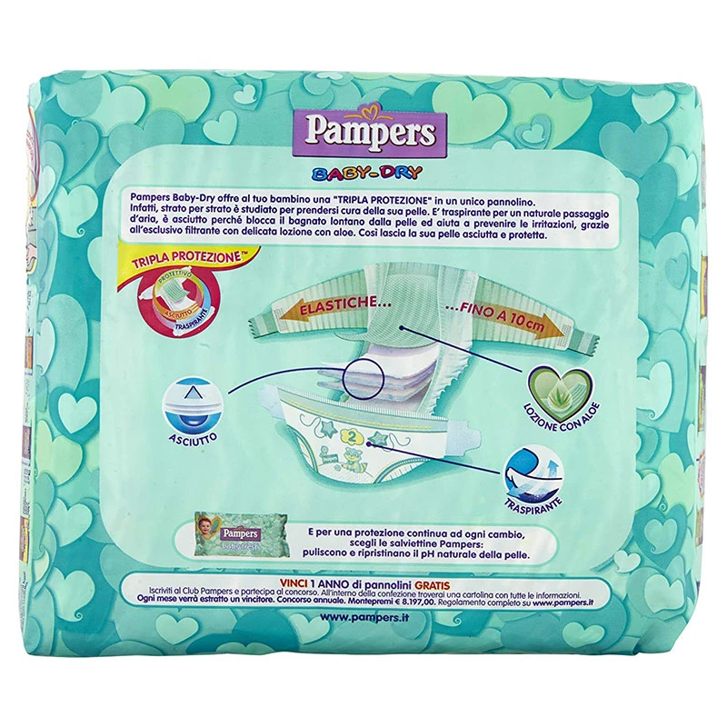 Pampers® Pannolini Baby Dry Mini 2 24 Pezzi 4 Pampers® Pannolini Baby Dry Mini 2 24 Pezzi - immagine 2
