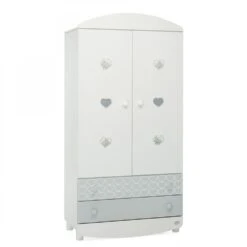 Foppapedretti Armadio Lovely Con Piano Regolabile E Barre Appendiabiti