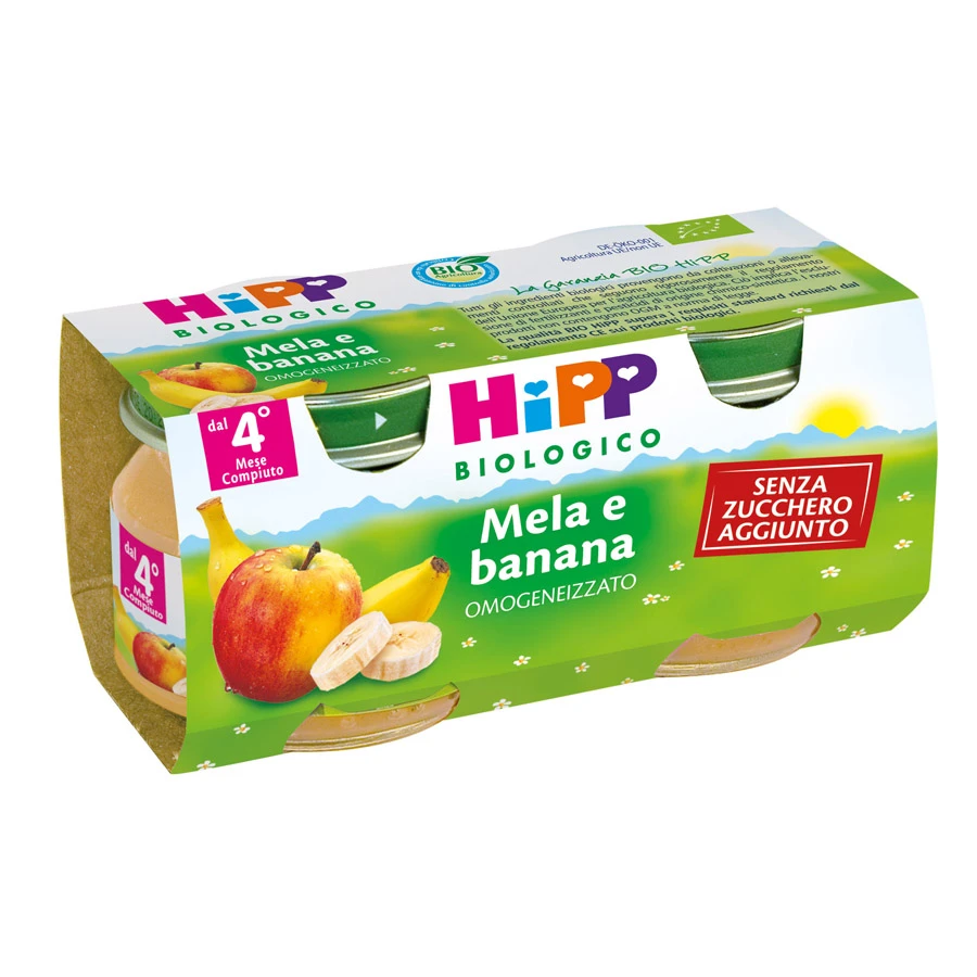 Hipp Omogeneizzato Bio Mela E Banana 2 X 80g 3 Hipp Omogeneizzato Bio Mela E Banana 2 X 80g
