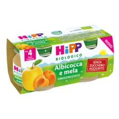 Hipp Omogeneizzato Bio Albicocca E Mela 2 X 80g