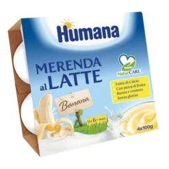 Humana Merenda Latte E Banana 4 X 100g