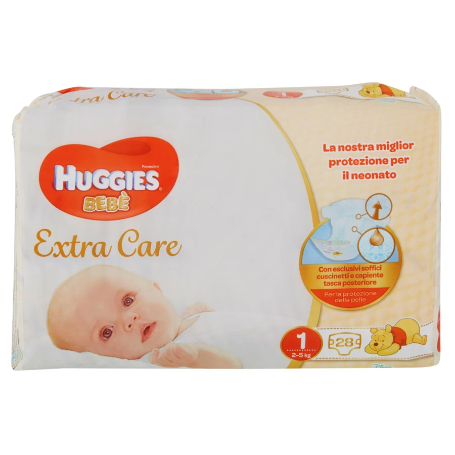 HUGGIES Pannolini Extra Care Newborn 1 28 Pezzi 3 HUGGIES Pannolini Extra Care Newborn 1 28 Pezzi