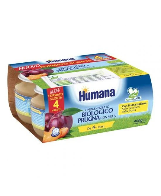 Humana Omogeneizzato Bio Prugna Con Mela 4 X 100g 3 Humana Omogeneizzato Bio Prugna Con Mela 4 X 100g