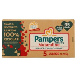 Pampers® Pannolini Mutandina Baby Dry Junior 5 Pentapack 95 Pezzi