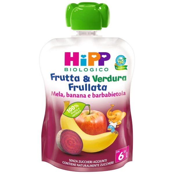 Hipp Frutta E Verdura Bio Frullata Mela Banana E Barbabietola 90gr 3 Hipp Frutta E Verdura Bio Frullata Mela Banana E Barbabietola 90gr