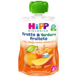 Hipp Frutta E Verdura Bio Frullata Mela Mango Carota E Patata Dolce 90gr