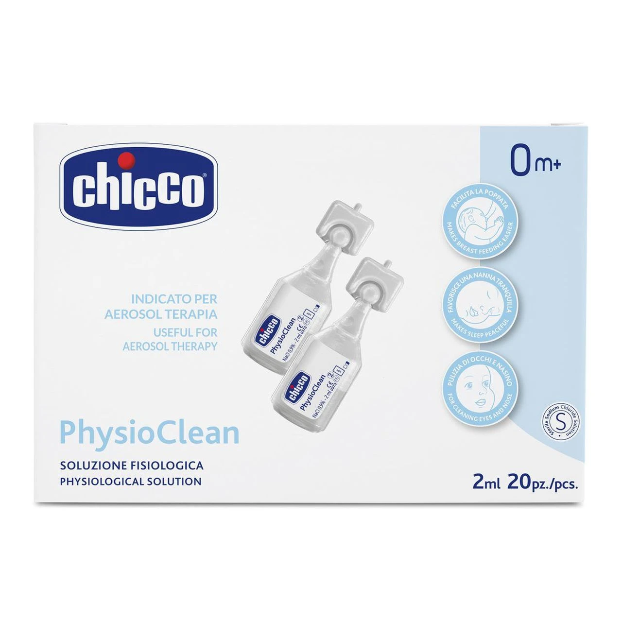 CHICCO PhysioClean Soluzione Fisiologica 2ml - 20pz 3 CHICCO PhysioClean Soluzione Fisiologica 2ml - 20pz