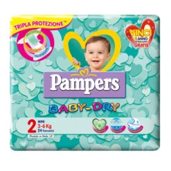 Pampers® Pannolini Baby Dry Mini 2 24 Pezzi