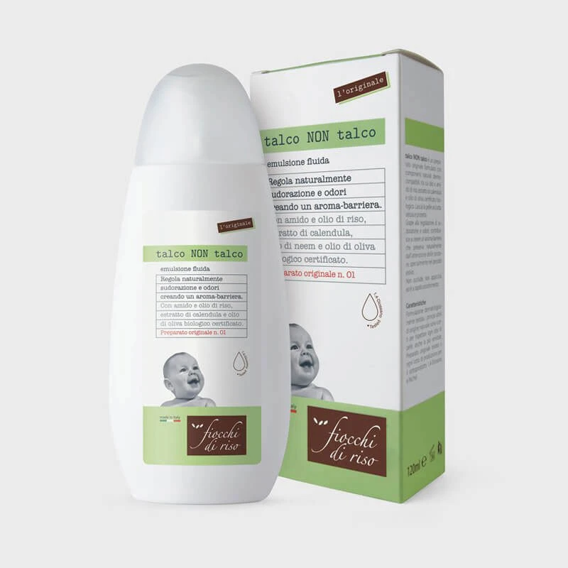 Fiocchi Di Riso Talco Non Talco L'Originale, Emulsione Fluida 120ml 4 Fiocchi Di Riso Talco Non Talco L'Originale, Emulsione Fluida 120ml - immagine 2