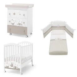 Tris B Letto + Bagnetto + Completo Piumone Mirtillo