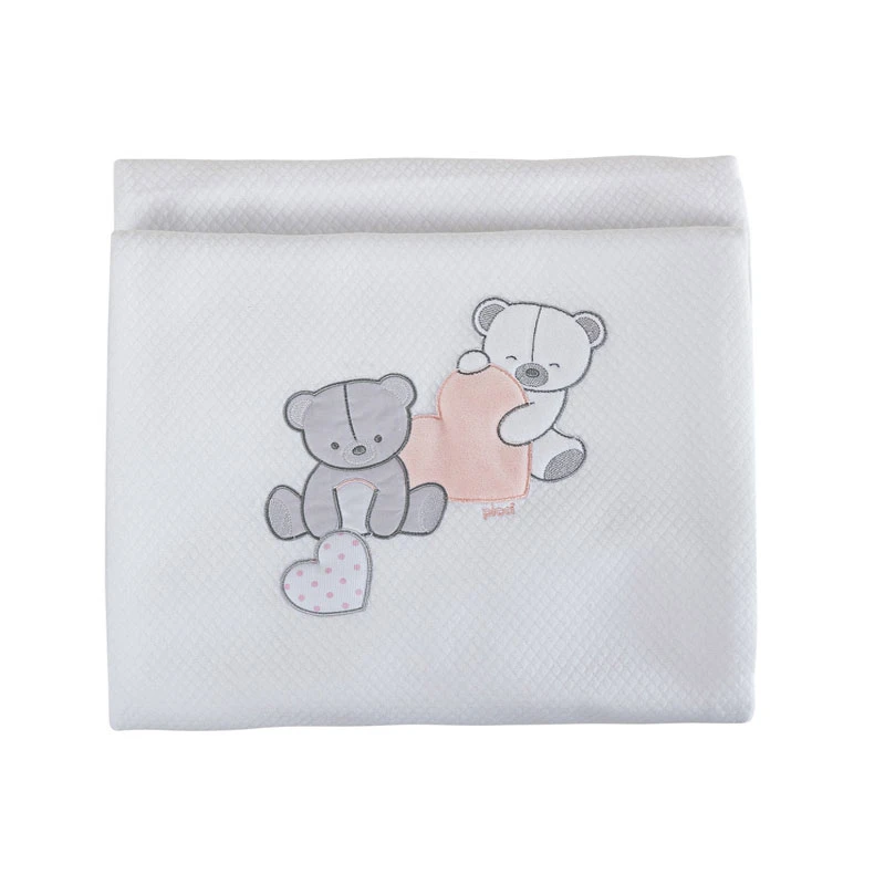 Picci Copertina Rombetto Amelie Con Ricami In Cotone Anallergico Per Lettino Amelie 115x150cm 5 Picci Copertina Rombetto Amelie Con Ricami In Cotone Anallergico Per Lettino Amelie 115x150cm - immagine 3