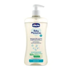 Chicco Bagno Delicato Corpo E Capelli Baby Moments Con Ingredienti Vegetali, Formati 200ml, 500ml