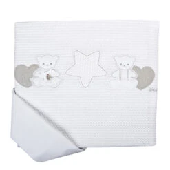 Picci Coperta In Cotone Piquet Ricamata Per Lettino -Negozio Di Prodotti Per Bambini 0094969 picci coperta in cotone piquet ricamata per lettino