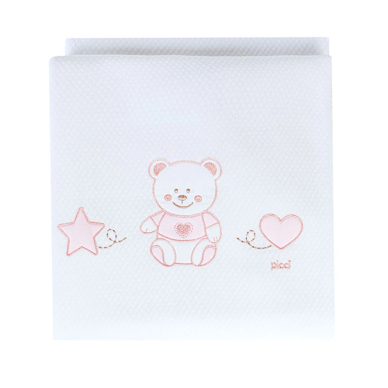 Picci Copertina Rombetto Per Letto Nenè Con Orsetti Ricamati 115x150cm 4 Picci Copertina Rombetto Per Letto Nenè Con Orsetti Ricamati 115x150cm - immagine 2