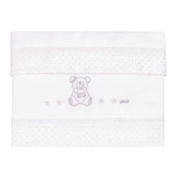 Picci Set 3pz Lenzuolino, Coprimaterasso E Federa Per Culla Vanity - Neve