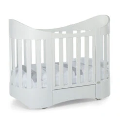 Foppapedretti Lettino Ovale Armony In Legno Con Sponda Regolabile E Cassettone