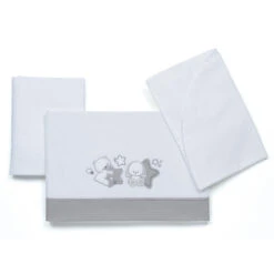 Foppapedretti Completo 3pz Lenzuolo Armony E Piccoli Amici Con Coprimaterasso E Federa