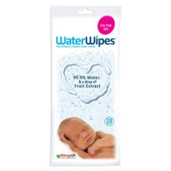 WaterWipes 28 Salviette Umidificate Bambino, 99,9% Di Acqua, Biodegradabili