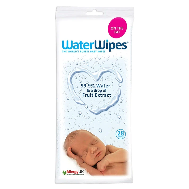 WaterWipes 28 Salviette Umidificate Bambino, 99,9% Di Acqua, Biodegradabili 3 WaterWipes 28 Salviette Umidificate Bambino, 99,9% Di Acqua, Biodegradabili