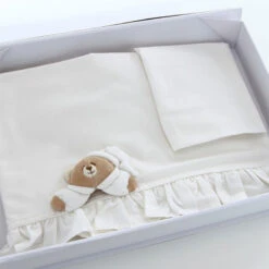 Nanan Set Lenzuola Letto Tato Con Fodera, Lenzuolo Sopra E Lenzuolo Sotto Con Angoli - Panna