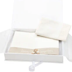 Nanan Set Lenzuola Lettino Tato Mini Me Con Federa, Lenzuolo Sopra E Lenzuolo Con Angoli - Tortora