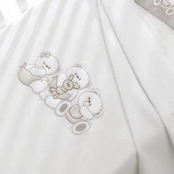 Erbesi Coperta Piquet Mirtillo - Bianco E Tortora