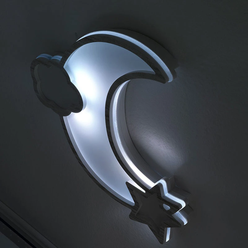 Erbesi Lampada A Muro Moon Con 8 Luci Led 4 Erbesi Lampada A Muro Moon Con 8 Luci Led - immagine 2