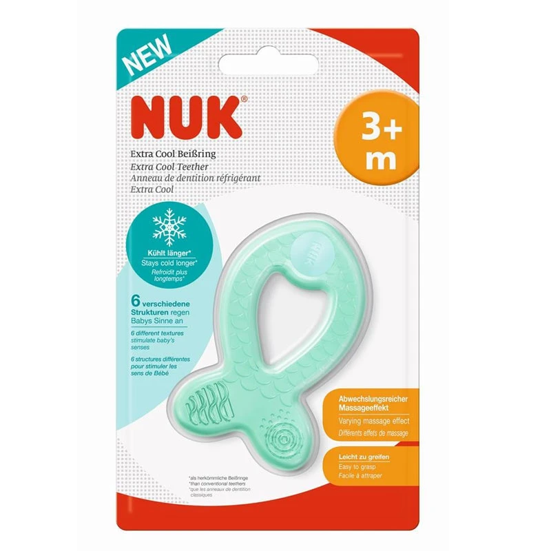Nuk Massaggiagengive Pesciolino, Anello Dentizione Extra-Refrigerante - Colori Assortiti 4 Nuk Massaggiagengive Pesciolino, Anello Dentizione Extra-Refrigerante - Colori Assortiti - immagine 2
