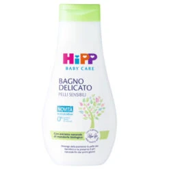 HiPP Bagno Delicato Bagnoschiuma Per Bambini Con Estratto Mandorle Bio, 350ml