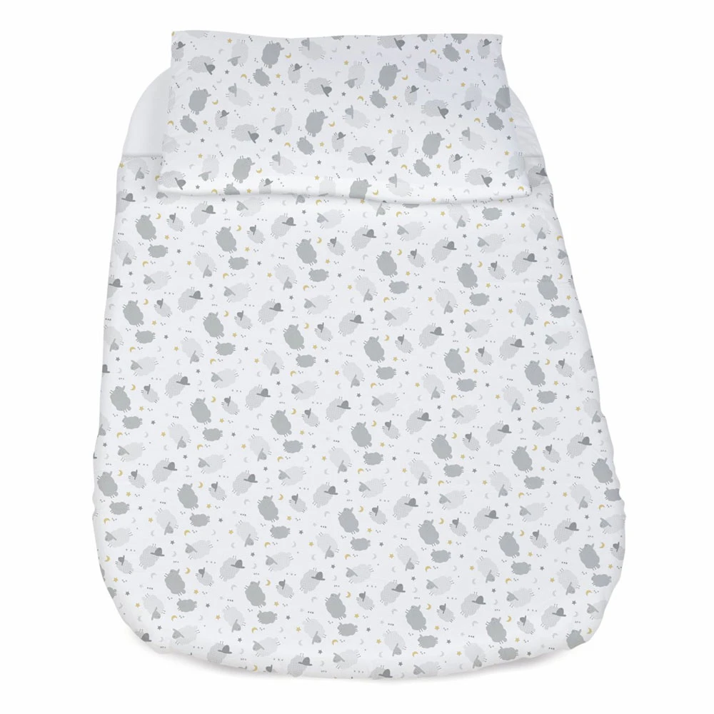 Chicco Set Lenzuola Culla 3pz Con Lenzuolo Sopra, Lenzuolo Con Angoli E Federa Per Culla Baby Hug 4in1 - Grey Sheep 3 Chicco Set Lenzuola Culla 3pz Con Lenzuolo Sopra, Lenzuolo Con Angoli E Federa Per Culla Baby Hug 4in1 - Grey Sheep