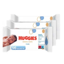 Huggies Salviette Pure Extra Care All'acqua Pura, Confezione Da 168 Salviette