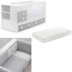 Erbesi Lettino Easy Trasformabile In Scrivania, Comodino E Letto Bambino Con Materasso E Set Piumone Letto Inclusi -Negozio Di Prodotti Per Bambini 0104784 erbesi lettino easy trasformabile in scrivania comodino e letto bambino con materasso e set piumone