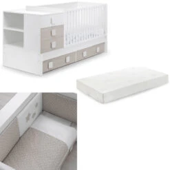 Erbesi Lettino Easy Trasformabile In Scrivania, Comodino E Letto Bambino Con Materasso E Set Piumone Letto Inclusi -Negozio Di Prodotti Per Bambini 0104785 erbesi lettino easy trasformabile in scrivania comodino e letto bambino con materasso e set piumone