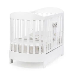 Erbesi Lettino Ovale Lilli Con Materasso Incluso - Tortora