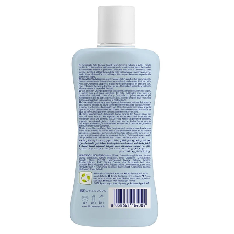 Chicco Baby Detergente Corpo E Capelli Natural Sensation 200ml 4 Chicco Baby Detergente Corpo E Capelli Natural Sensation 200ml - immagine 2