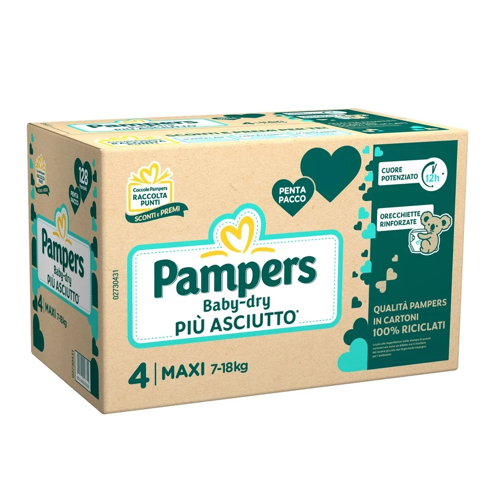 Pampers® Pampers Pannolini Baby Dry Maxi 4 Pentapack 124 Pezzi 3 Pampers® Pampers Pannolini Baby Dry Maxi 4 Pentapack 124 Pezzi